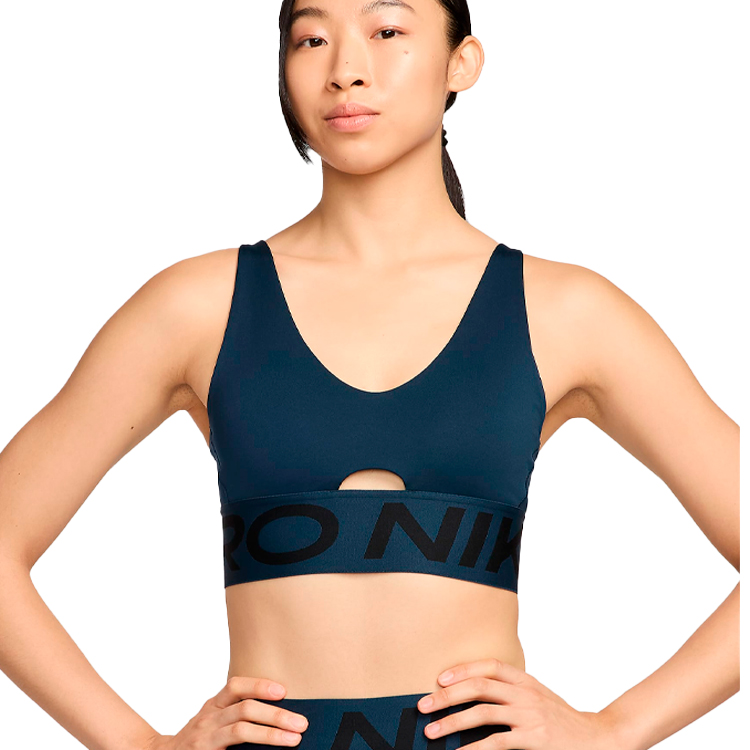 Bra sportive Nike W NP INDY PLUNGE BRA BOLD / Femei / M / Albastru photo 2