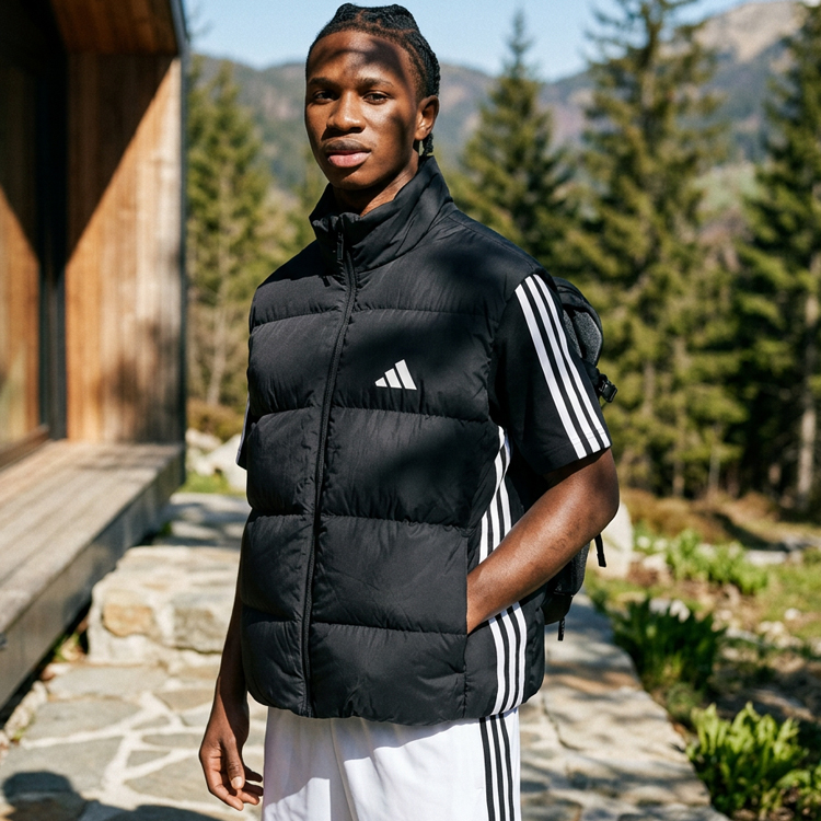 Vestă pt bărbați Adidas ESS 3S PUF D V XS Negru photo 7