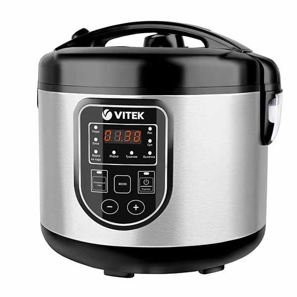 Мультиварка Vitek VT4278, 5 л, 900 Вт, 8 программ, Серебристый с чёрным