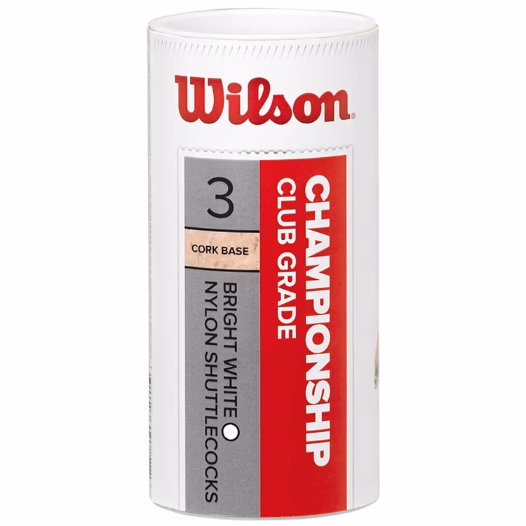 Set fluturas p/u badminton 3 buc Wilson CHAMPIOSHIP WHITE 78