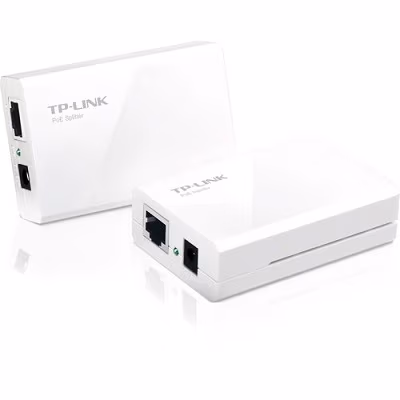 TP-LINK TL-PoE200, Power over Ethernet Adapter Kit, 1 Injector and 1 Splitter included, 100 meters PoE extension, 12/9/5VDC output, Plug and Play