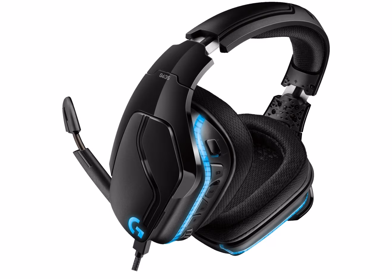 Logitech Gaming Headset G635 Lightsync 7.1 Surround, Pro-G 50 mm 39Ohms 20 Hz-20 KHz, MIC+ 6 mm, RGB lighting 