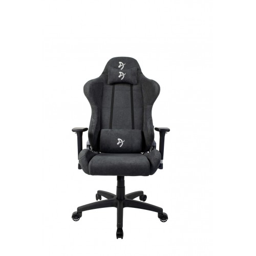 Gaming/Office Chair AROZZI Torretta Soft Fabric, Dark Grey, Soft Fabric, max weight up to 95-100kg / height 160-180cm, Recline 145°, 3D Armrests, Head and Lumber cushions, Metal Frame, Nylon wheelbase, Gas Lift 4class, Small nylon casters, W-26.5kg photo 1