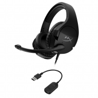 Headset HyperX Cloud Stinger S, Black, 90-degree rotating ear cups, Virtual 7.1 Surround Sound (USB Adapter), Microphone built-in, Frequency response: 18Hz–23,000 Hz, Cable length:1.3m+1.7m extension, 3.5 jack, Input power rated 30mW, maximum 500mW thumbnav 2