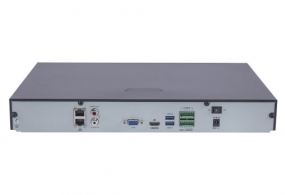 UNV NVR302-16E-B, 16-ch, 2 SATA, Bandwidth Inc/Out 320/320 Mbps, 16 x 1080P@30 / 8 x 4MP@30 / 4 x 4K@30, Audio In/Out 1/1, Alarm In/Out 8/2, 1U, H.265&4K thumbnav 2