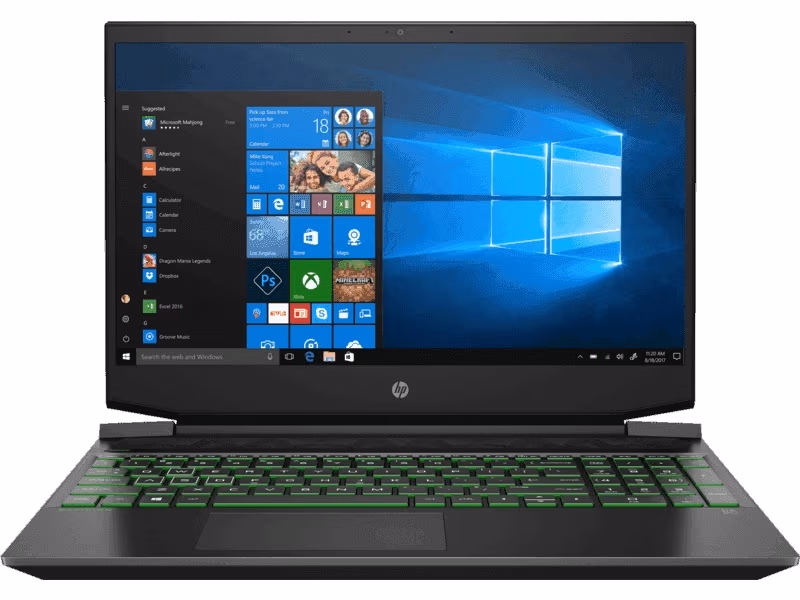 HP Pavilion Gaming 15 Shadow Black with Acid green pattern, 15.6" 144Hz IPS FHD 250 nits (Core i5-11300H, 4xCore, 3.1-4.4GHz, 16GB (2x8) DDR4 RAM, 512GB M.2 PCIe SSD, GeForce GTX 1650 4GB GDDR6, CR, Wi-Fi 6 AX/BT 5, RJ-45, Type-C, HDMI, 3cell, 720p HD Web 