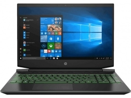 HP Pavilion Gaming 15 Shadow Black with Acid green pattern, 15.6