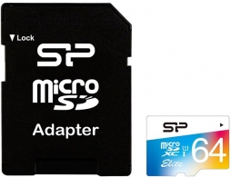 64GB microSD Class10 U1 UHS-I + SD adapter Silicon Power Elite Color microSDXC, 600x, Up to: 90MB/s thumbnav 2