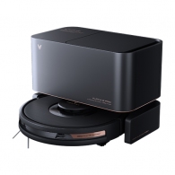 VIOMI "Alpha 2 Pro" + Auto dumping station, EU, Black, Robot Vacuum with Auto-Dumping Cleaning 2.0, Suction 4000pa, Sweep, Mop, Remote Control, Wi-Fi, Multi-Floor Mapping, Self Charging, Auto Dirt Disposal, Dust Box Capacity: 3L, Working Time: 180m, Maxim thumbnav 1