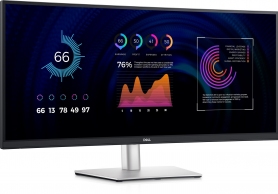 34.1" DELL IPS LED P3424W Curved Black (5ms, 21:9, 1000:1, 300cd,  3440 x 1440, 178°/178°,  HDMI, DisplayPort, USB-C (Data, Video, Power), LAN (RJ-45), USB Hub: 2 x USB2.0 + 2 x USB3.1, Audio Line out, Height Adjustment, VESA) thumbnav 1