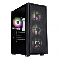 Корпус 1STPLAYER GO6 / w/oPSU / Side-Window / 4 x FS7 / ATX / Black thumbnav 1