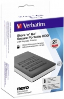 2.5” Внешний HDD Verbatim Store 'n' Go with Keypad Access / USB3.0/USB-C / 2.0TB / Black thumbnav 4