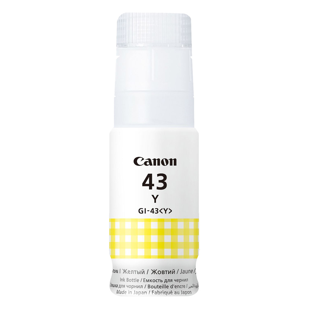 Ink Bottle Canon INK GI-43 Y (4689C001), Yellow, 60ml for Canon Pixma G640/540, 8000 pages. photo 1 Ink Bottle Canon INK GI-43 Y (4689C001), Yellow, 60ml for Canon Pixma G640/540, 8000 pages. photo 1