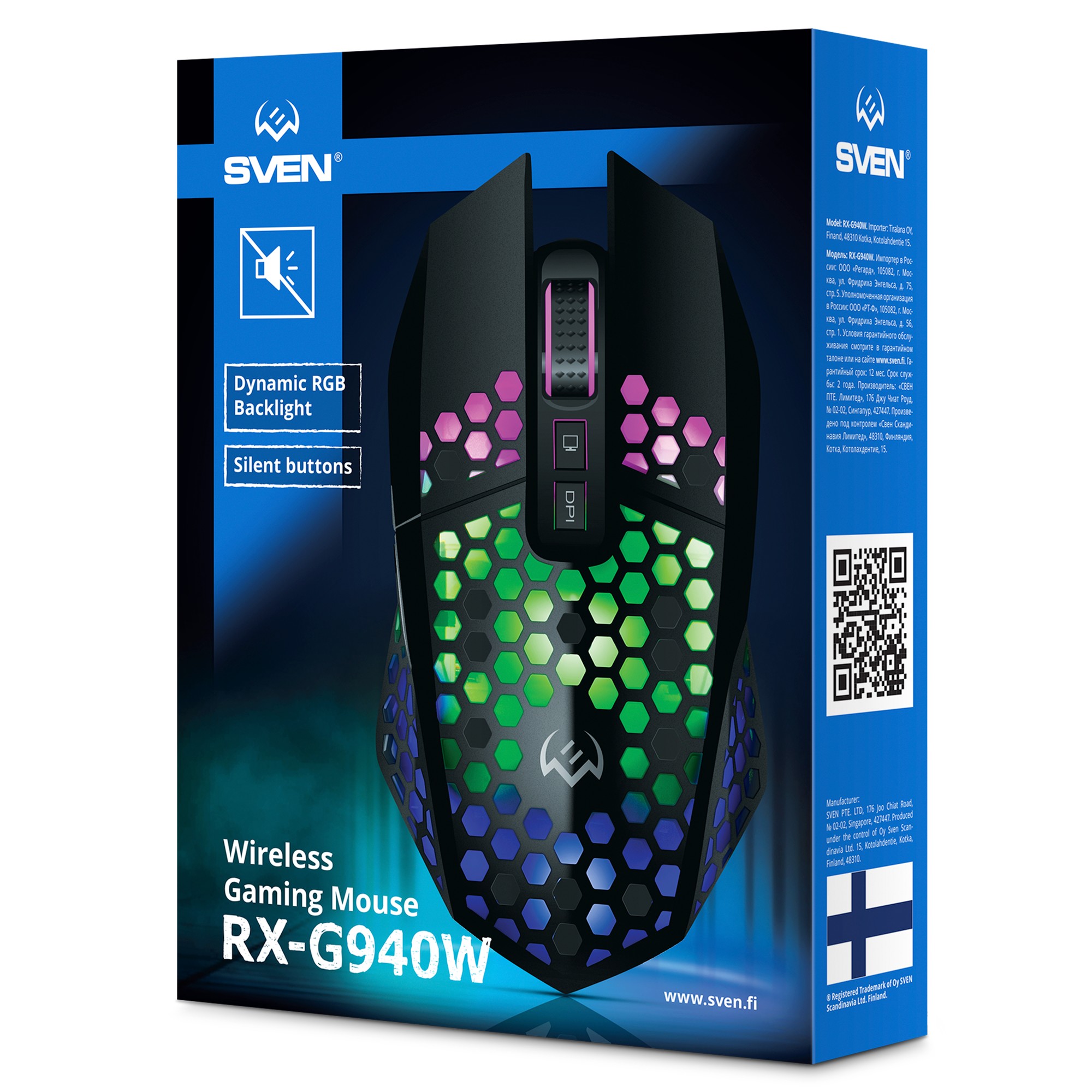 Mouse Gaming Wireless SVEN RX-G940W / 3600 dpi / Black photo 8
