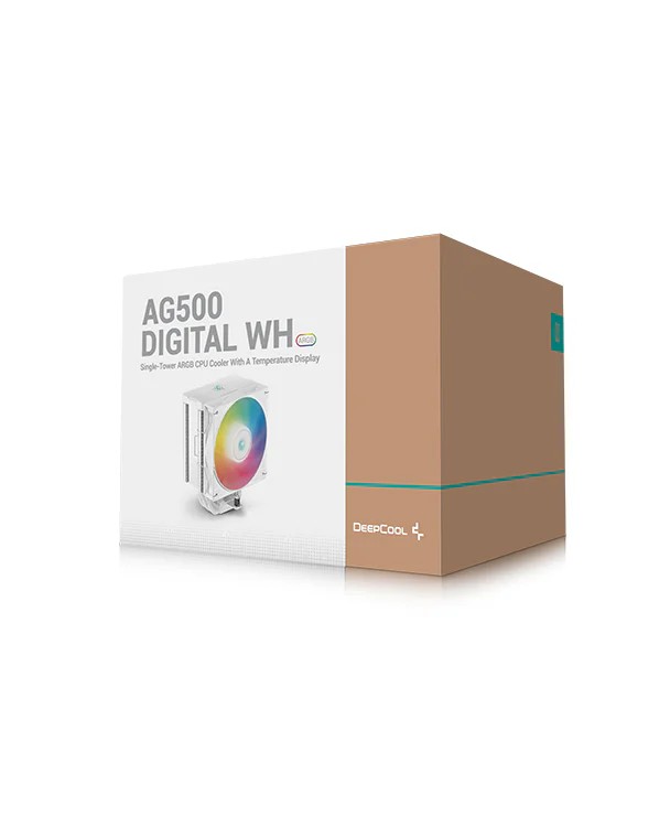 Cooler DEEPCOOL AG500 DIGITAL WH ARGB / Universal / 240W / 300~1950rpm, <29.4 dB(A) / 67.88 CFM / White photo 6