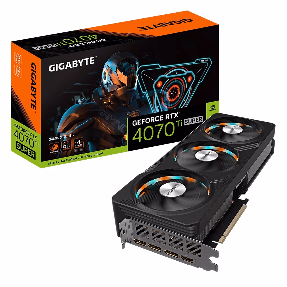 Placa video Gigabyte GeForce RTX 4070 Ti SUPER GAMING OC 16G / 16GB / GDDR6X / 256bit