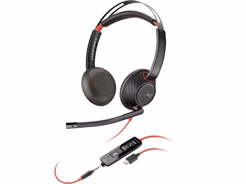 Casti Poly Blackwire 5220/ USB-C/A/ Black