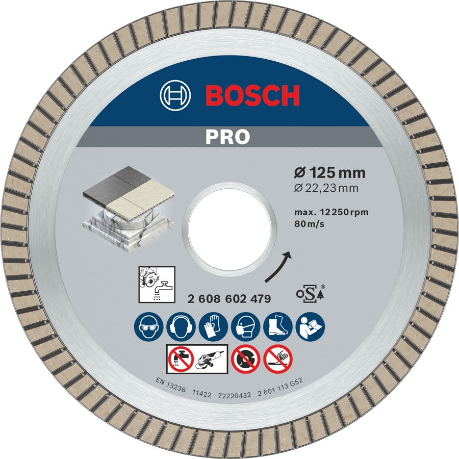 Диск алмазный Bosch Best Ceramic Extraclean Turbo 125, 2608602479 photo 1 Диск алмазный Bosch Best Ceramic Extraclean Turbo 125, 2608602479 photo 1