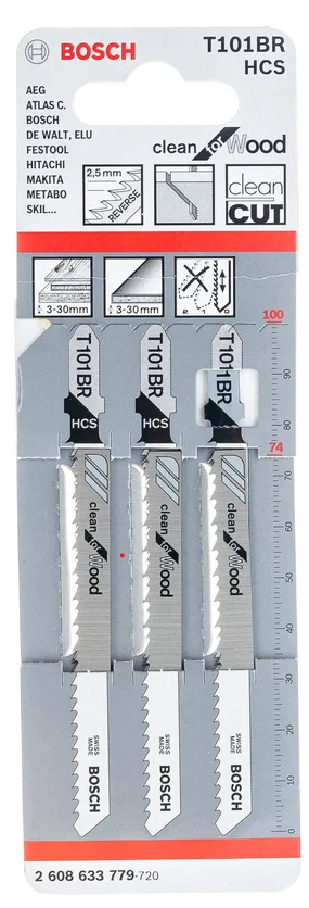 Set de panze de ferastrau pentru puzzle Bosch T 101 BR/GST, 2608633779 photo 1