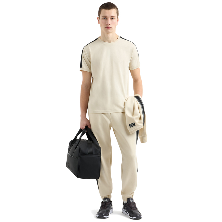 Футболка мужская EA7 EMPORIO ARMANI TRAIN LOGO SERIES M TAPE TEE S M Бежевый photo 4