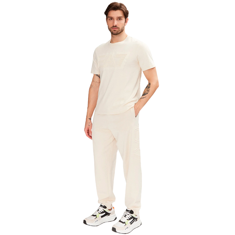 Футболка мужская EA7 EMPORIO ARMANI TRAIN LOGO SERIES M OVERSIZE L XS Бежевый photo 2