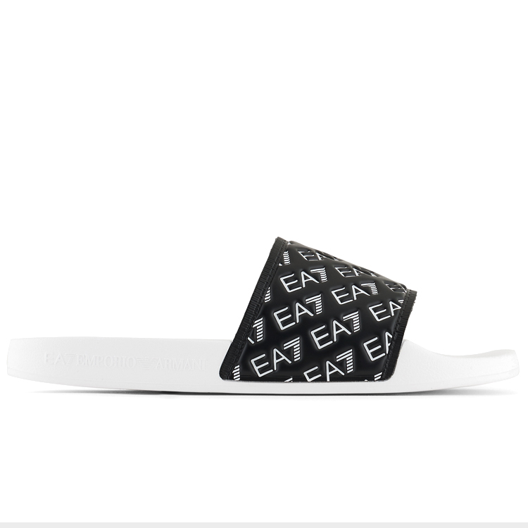 Slapi EA7 EMPORIO ARMANI WATER SPORT ALL OVER SLIPPER U pt Unisex / 41 / Negru-alb photo 3