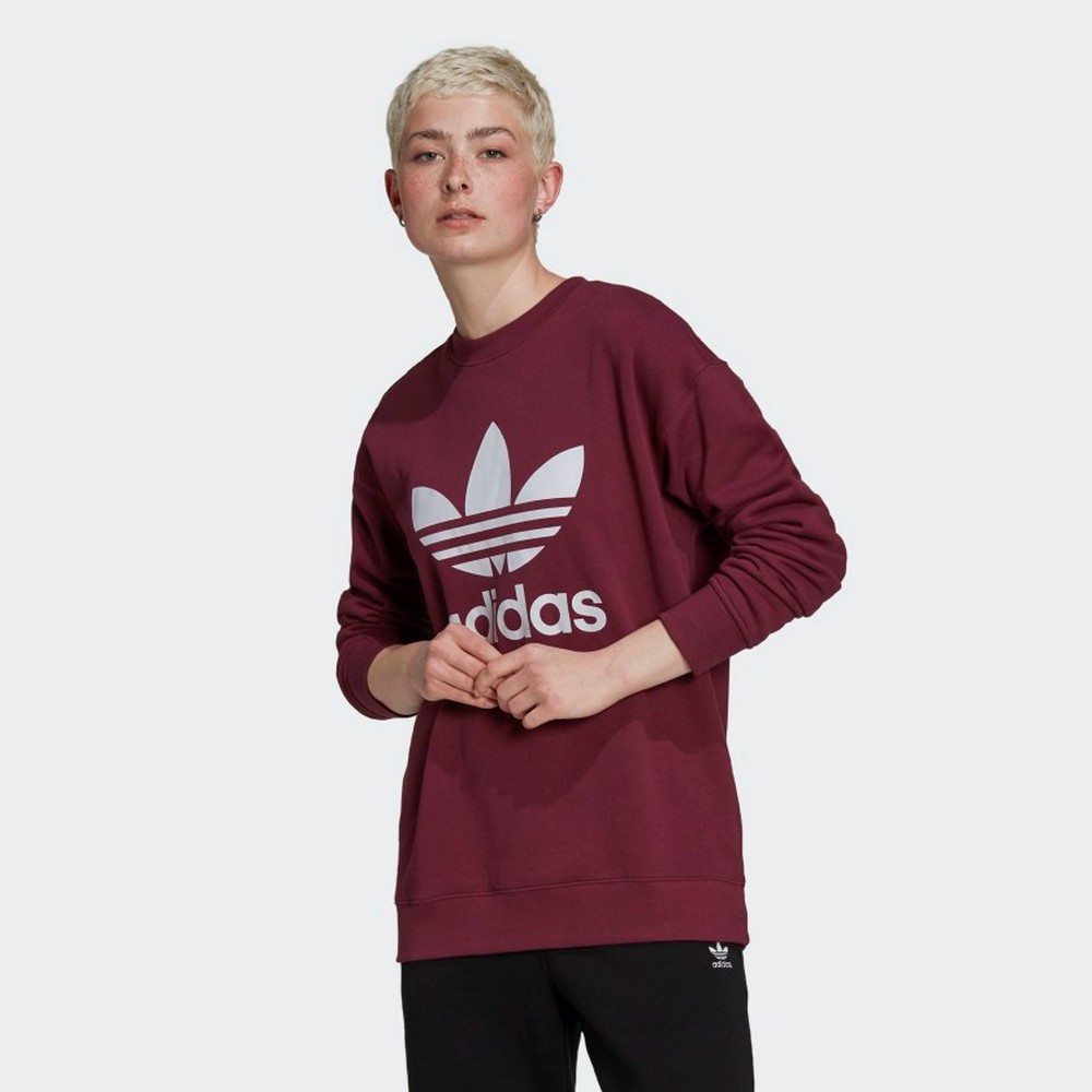 Толстовка Adidas TRF CREW SWEAT 30 Бордовый Женский photo 2