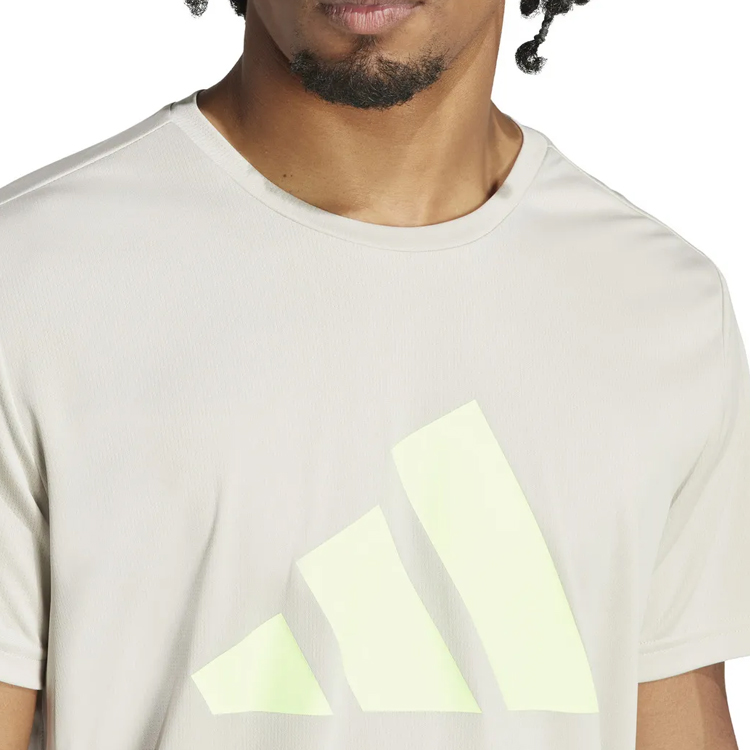 Футболка мужская Adidas RUN IT TEE XS Бежевый photo 2