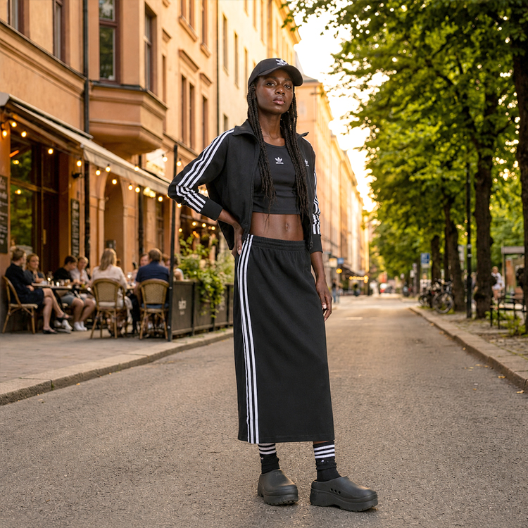 Fusta Adidas KNITTED SKIRT XXS Negru Femei photo 7