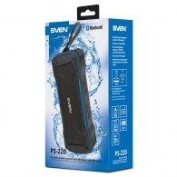 Boxa portabila SVEN PS-220, Black-Blue / 10W / Bluetooth / FM / USB / microSD / 1200mA*h
