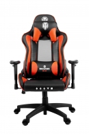 Gaming/Office Chair AROZZI Verona WoT Edition, Black/Orange World of Tanks merch, PU Leather, max weight up to 100-105kg / height 160-180cm, Recline 165°, 1D Armrests, Head/Lumber cushions, Metal Frame, Nylon wheelbase, Small nylon casters, W-25.5kg thumbnav 1