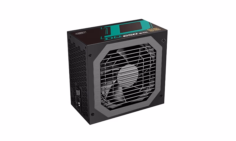PSU DEEPCOOL "DQ650-M-V2L", 650W, ATX12V V2.31, 80 PLUS® Gold, Active PFC, Full Modular+Black Flat Cables, 120mm Fan, Full bridge LLC Resonant converter / DC-DC design, +12V (54A), 20+4 Pin, 1xCPU(4+4Pin), 8x SATA, 2xPCI-E(6+2pin), 4x Peripheral, OVP/UVP/ 