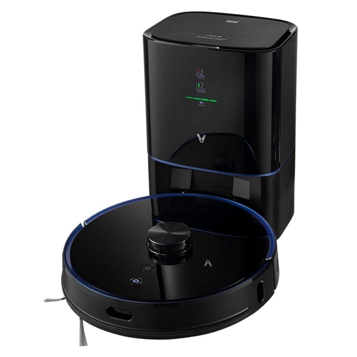 VIOMI "Alpha (S9)" + Auto dumping station, EU, Black, Robot Vacuum with Auto-Dumping Cleaning, Suction 2700pa, Sweep, Mop, Remote Control, Wi-Fi, Multi-Floor Mapping, Self Charging, Auto Dirt Disposal, Dust Box Capacity: 3L, Working Time: 180m, Maximum ar photo 1