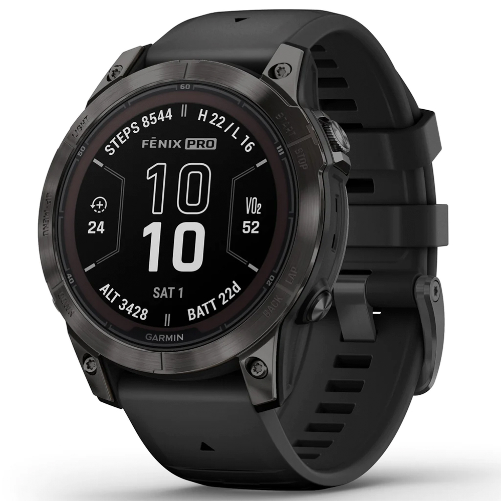 Garmin Fenix 7 Pro - Sapphire Solar, Carbon Grey DLC Titanium with Black Band photo 1