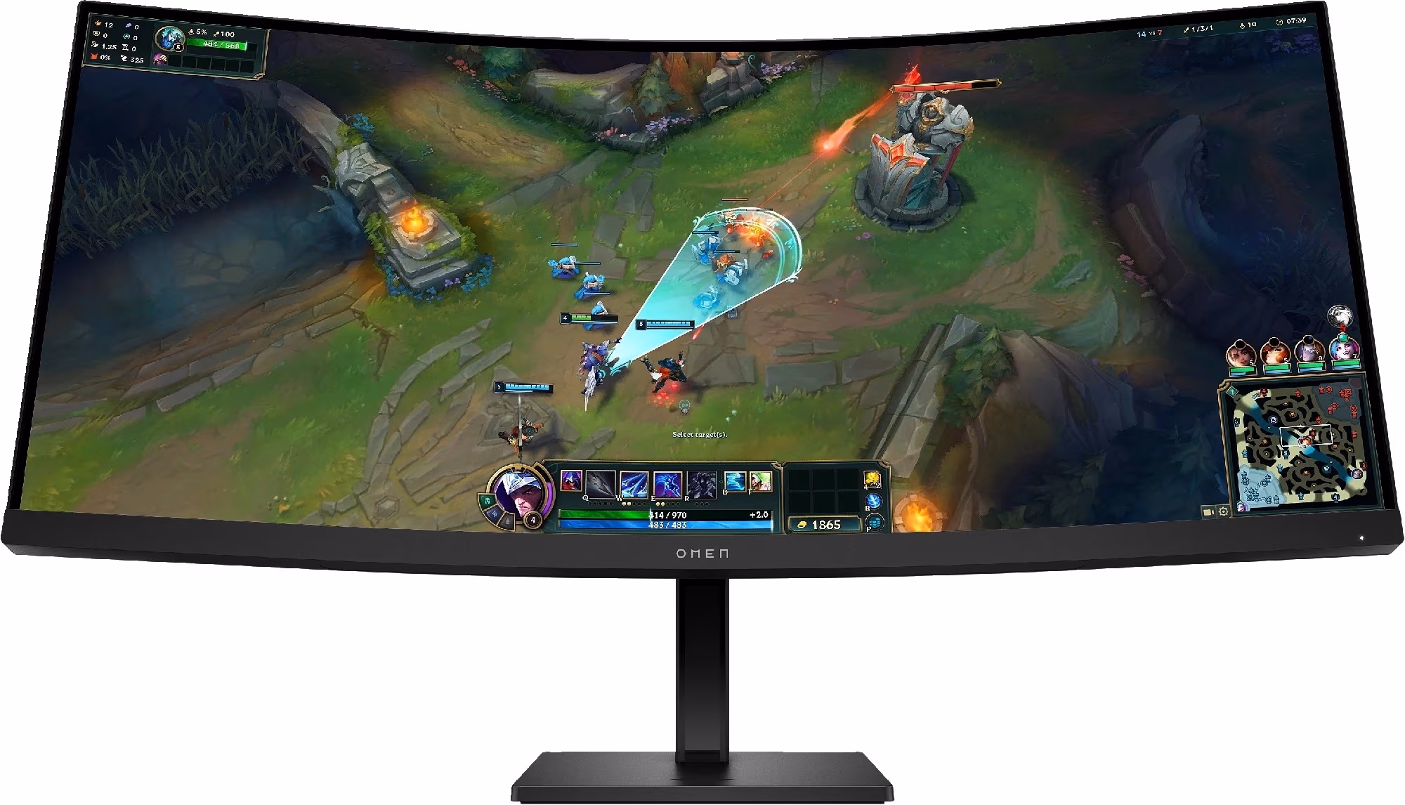 34.0” Игровой монитор HP OMEN OMEN 34c G2 / WQHD/ Curved/ 21:9/ 1ms/ 180Hz