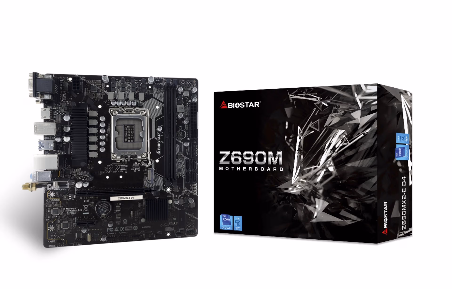 Placa de baza BIOSTAR B690MX2-E D4 /  Socket 1700 / Z690 / DDR4  / mATX 
