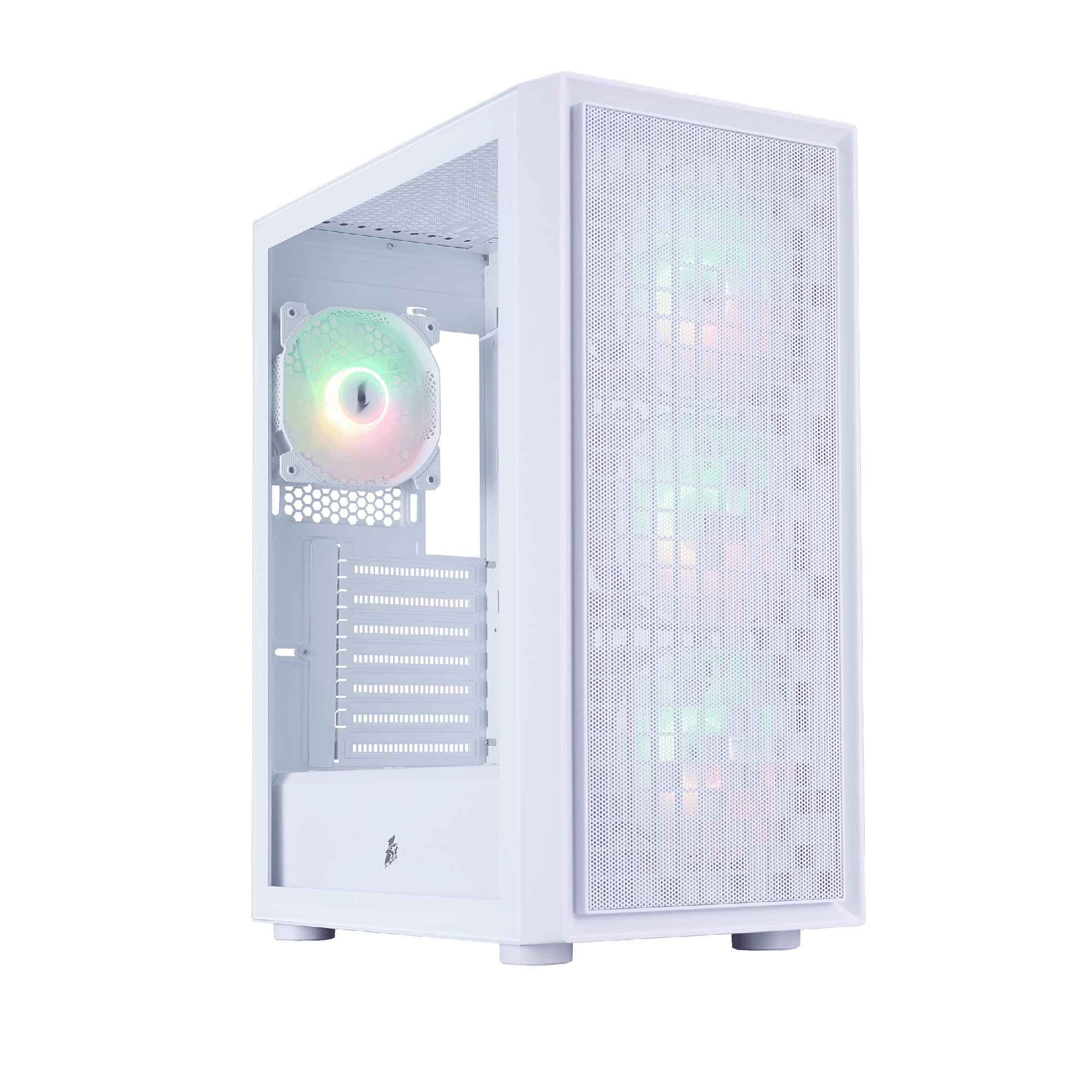 Carcasa 1STPLAYER GO6 / w/oPSU / Side-Window / 4 x FS7 / ATX / White photo 1