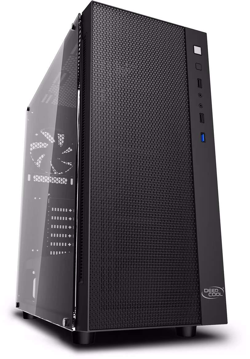 Carcasa DEEPCOOL MATREXX 55 MESH / w/oPSU / Side panel / ATX / Black 
