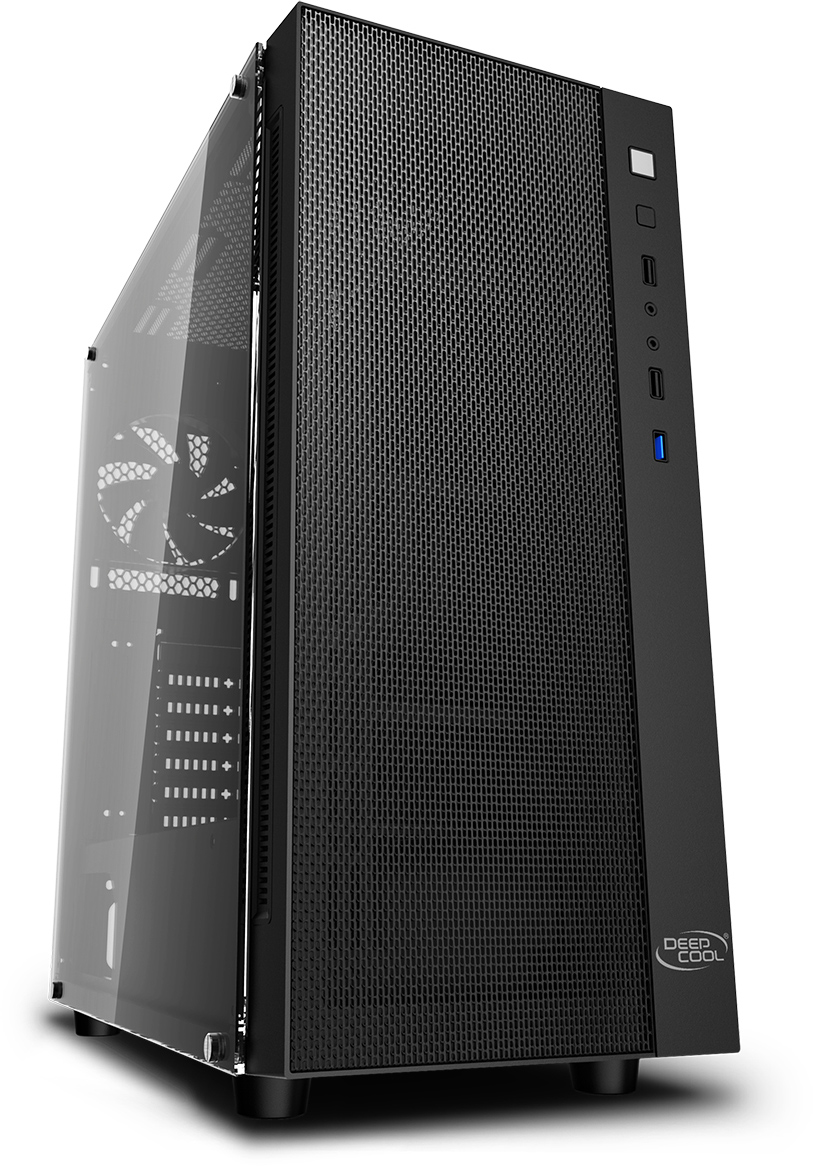 Carcasa DEEPCOOL MATREXX 55 MESH / w/oPSU / Side panel / ATX / Black photo 1
