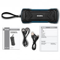 Boxa portabila SVEN PS-220, Black-Blue / 10W / Bluetooth / FM / USB / microSD / 1200mA*h thumbnav 6
