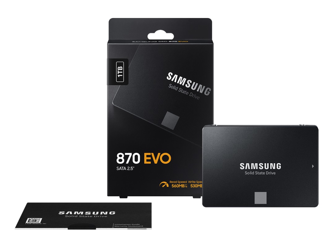 2.5” SSD 1.0TB  Samsung SSD 870 EVO, SATAIII, Sequential Reads: 560 MB/s, Sequential Writes: 530 MB/s, Max Random 4k: Read: 98,000 IOPS / Write: 88,000 IOPS, Thickness - 7mm, 1GB LPDDR4 Cache, Samsung MKX controller, V-NAND 3bit MLC photo 3