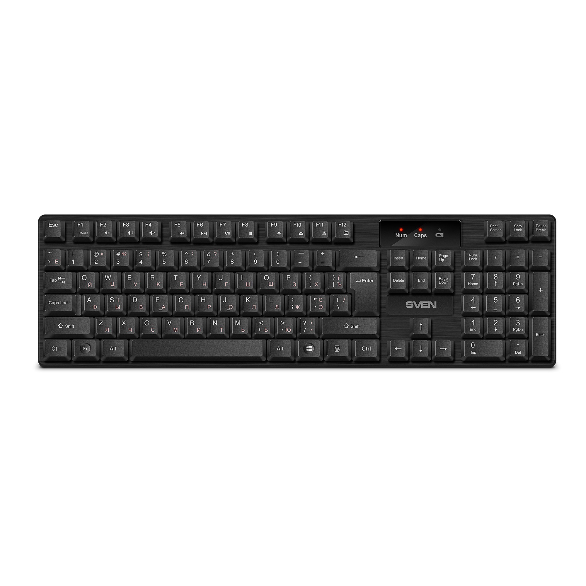 Tastatura Wireless SVEN KB-C2300W, Black photo 1 Tastatura Wireless SVEN KB-C2300W, Black photo 1