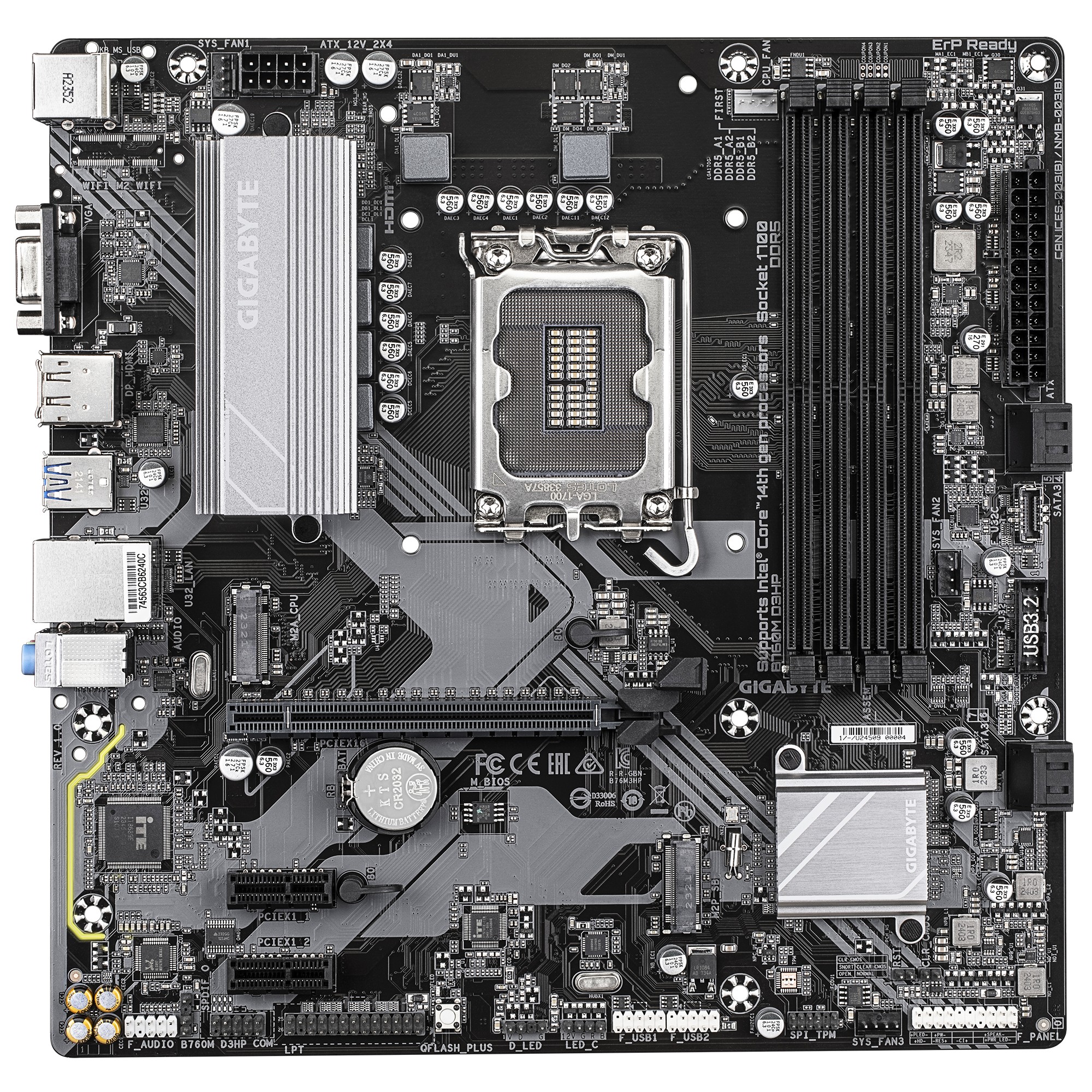 Материнская плата GIGABYTE B760M D3HP / 1700 / B760 / DDR5 / mATX photo 2