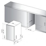Посудомоечная машина встраиваемая Hotpoint - Ariston HSIC 3T127 C, 8программы, 45 см, A++ thumbnav 2