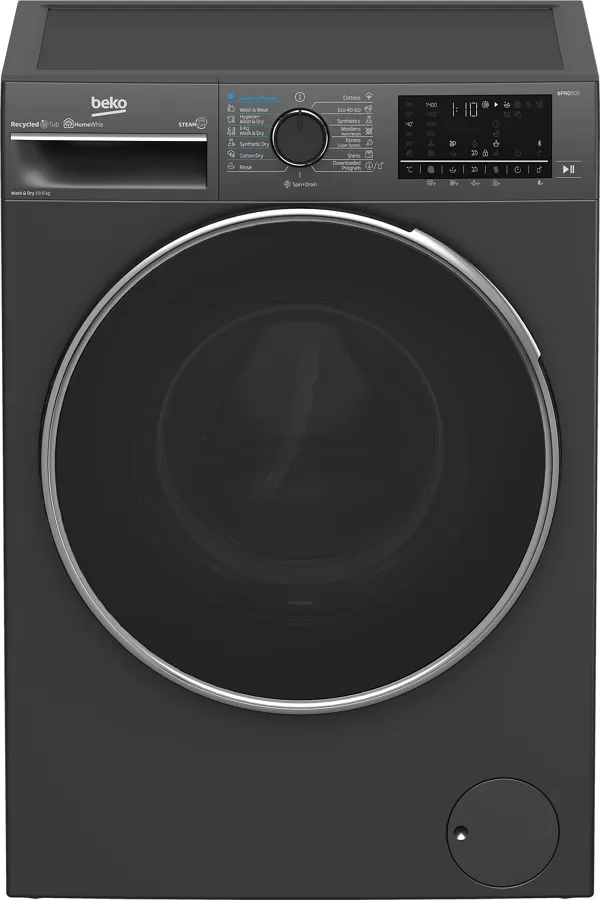 Cтирально-сушильная машина Beko B5DFT510447M, 10 кг, 1400 об/мин, D, Черный