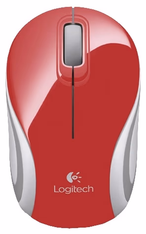 Mouse fara fir Logitech M187 mini Red-White 