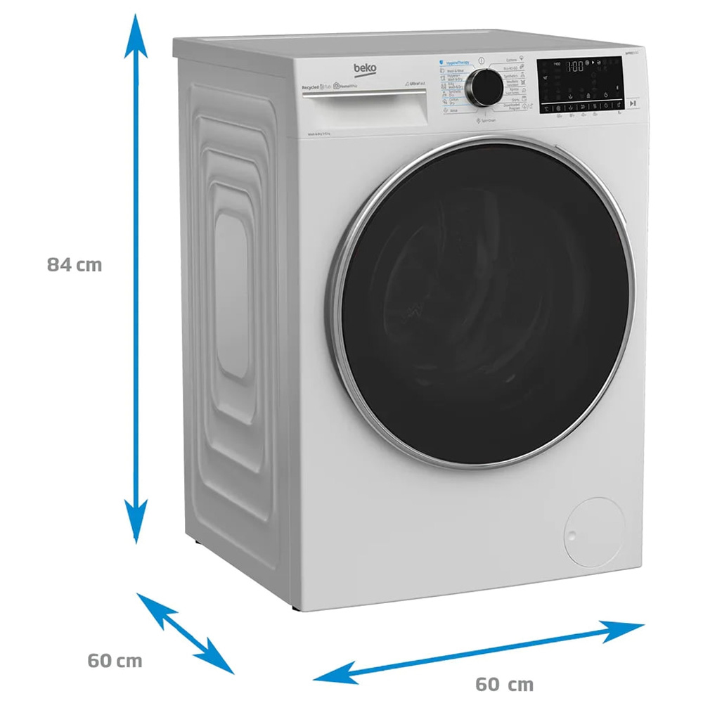 Masina de spalat cu uscator Beko B5DFT59447W 9 kg /1400 rot/min /D /Alb photo 6