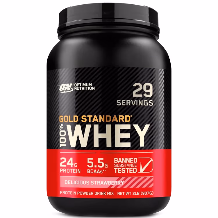 Proteine din zer Optimum Nutrition Gold Standard 100% WHEY Strawberry 2lb 