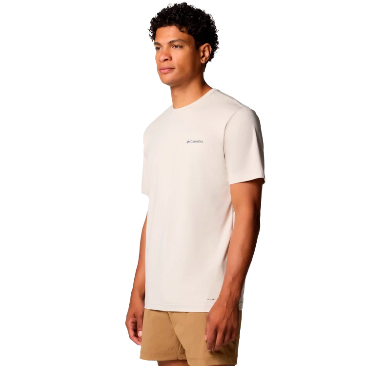Tricou bărbătesc Columbia Kwick Hike Back Graphic SS Tee S Bej photo 3