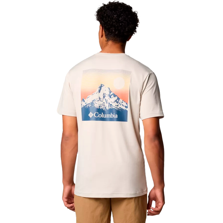 Tricou bărbătesc Columbia Kwick Hike Back Graphic SS Tee S Bej photo 4